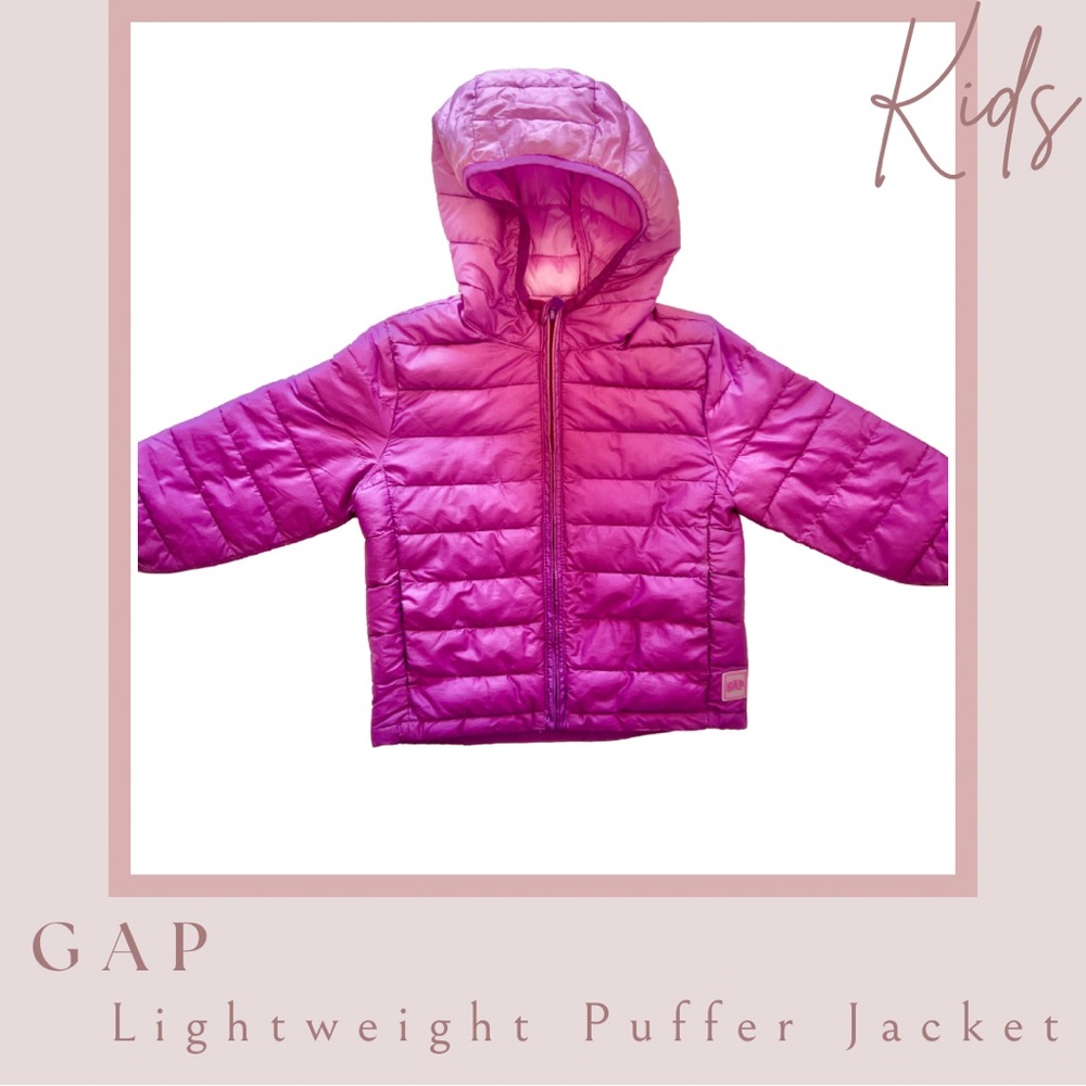 GAP Kids Pink Ombré Puffer Jacket